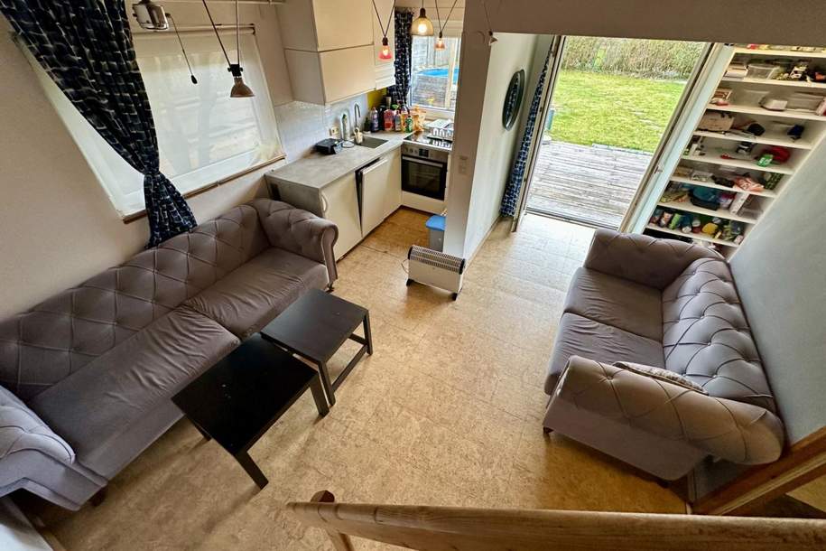 Wohnen wie im Urlaub - Kleingartenhaus mit Garten und Pool - ganzjährig bewohnbar!, Haus-miete, 980,00,€, 1100 Wien 10., Favoriten