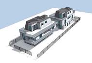 2 Doppelhäuser oder 4 Reihenhäuser - Studie vorhanden - Terrasse, Gärten und Balkonen