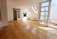 ZELINKAGASSE, DACHGESCHOSS, klimatisierte 157 m2 Maisonette mit 18 m2 Terrasse, 4 Zimmer, Küche, Wintergarten, 2 Bäder, Börse-Nähe