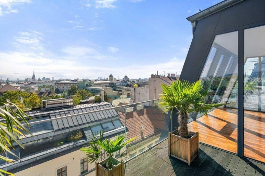 Traumhaftes Wohnen im Herzen von Wien - DG Wohnung mit 235m², Balkon, Terrassen, 4 Zimmer und Luxusausstattung!, Wohnung-kauf, 4.459.000,€, 1080 Wien 8., Josefstadt