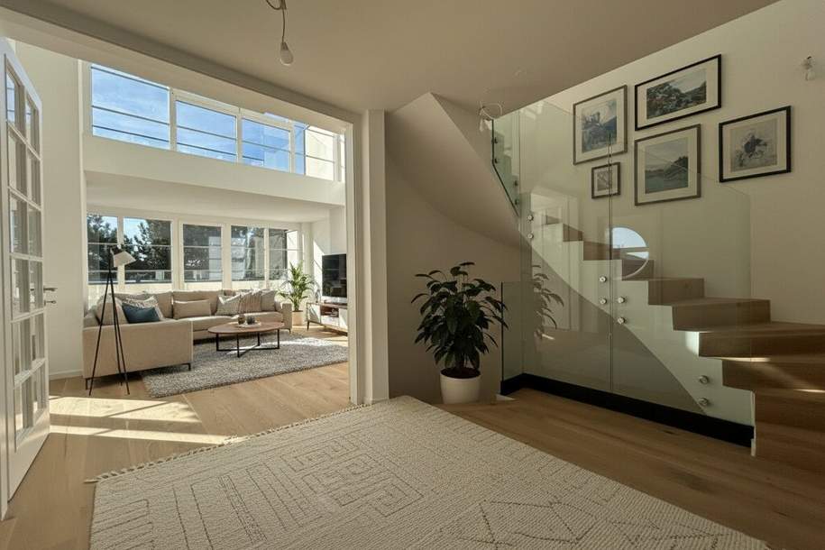 ERSTBEZUG NACH SANIERUNG! Topmoderne 5-Zimmer DG-Maisonette mit 3 Terrassen, Galerie + inkl. Tiefgaragenplatz!, Wohnung-kauf, 1.490.000,€, 1190 Wien 19., Döbling