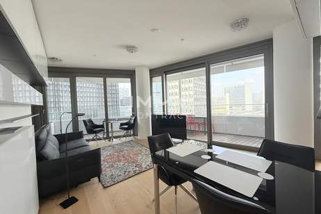 DANUBEFLATS: Top möblierte 2 Zimmer mit hochwertiger Ausstattung und Annehmlichkeiten (Pool, Gym, Bar), Wohnung-miete, 1.600,00,€, 1220 Wien 22., Donaustadt