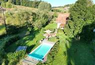 NEUER PREIS! AUSSERGEWÖHNLICHES JUWEL! Exklusiver Vierkanthof im Thermenland Steiermark – Wohnen, Reiten &amp; Leben mit Pool und Natur!