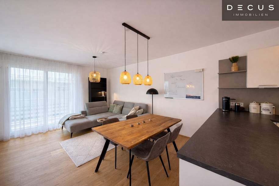 GROSSARTIGE 2-ZIMMER WOHNUNG | VOLL MÖBLIERT & MODERN | 2 TERRASSEN | MIT GARAGENPLATZ | RUHIGE LAGE, Wohnung-kauf, 490.000,€, 1220 Wien 22., Donaustadt