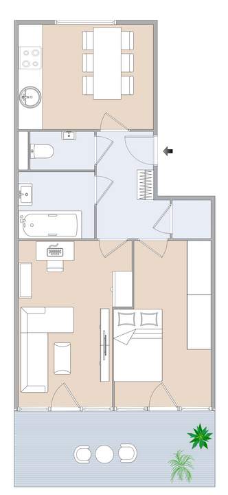 Moderne 2,5 Zimmer Neubauwohnung mit Balkon
