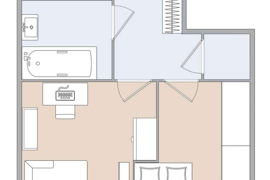Moderne 2,5 Zimmer Neubauwohnung mit Balkon, Wohnung-miete, 797,98,€, 8010 Graz(Stadt)