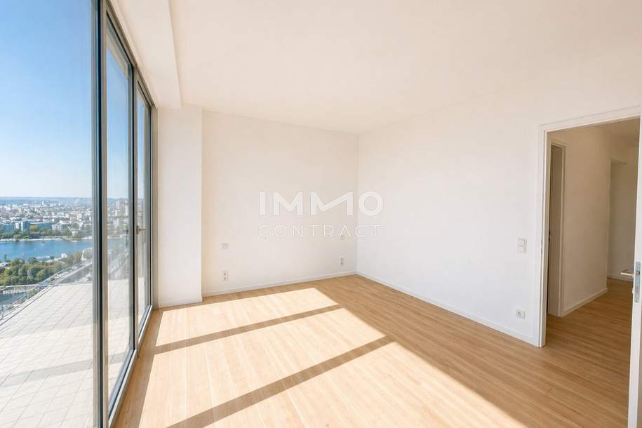 44. Etage - Hoch oben mit Weitblick: DC2 Tower: SKY RESIDENCES, Wohnung-miete, 1.100,00,€, 1220 Wien 22., Donaustadt