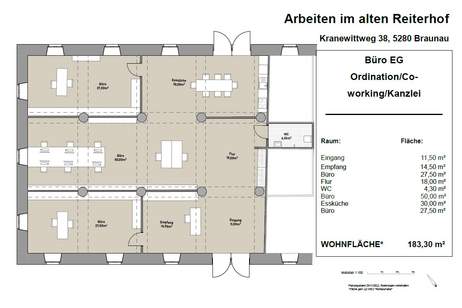 Arbeiten im alten Reiterhof Co-Working, Gewerbeobjekt-miete, 5280 Braunau am Inn