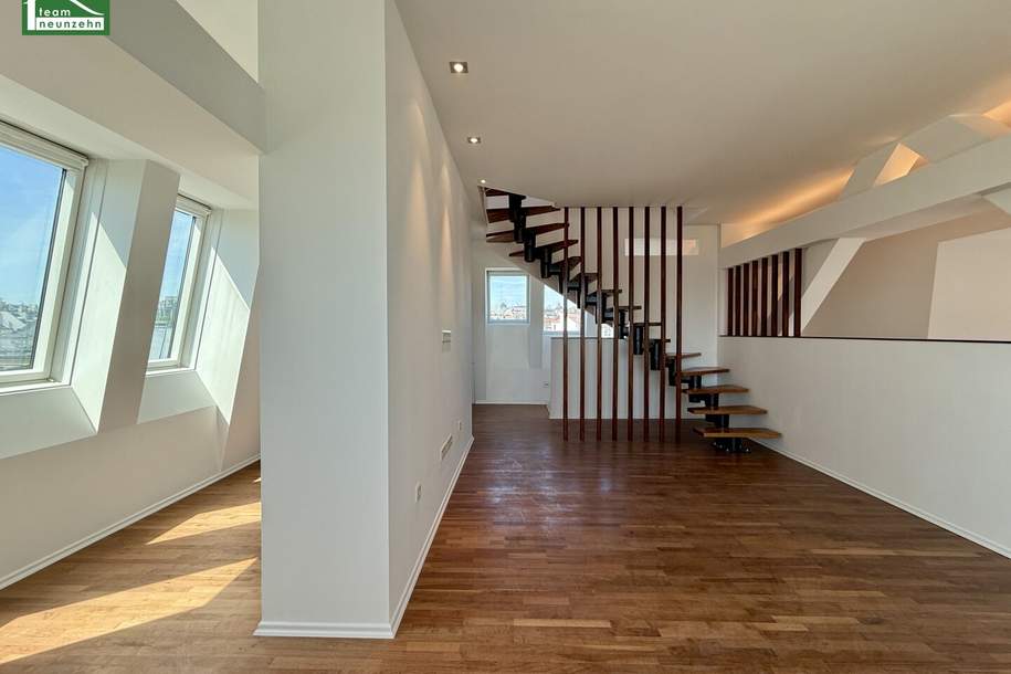 Exklusive 4-Zimmer-Dachgeschoss Maisonette Wohnung mit Terrasse und Aufzug direkt ins Penthouse — 1060 Wien - JETZT ANFRAGEN, Wohnung-miete, 4.412,04,€, 1060 Wien 6., Mariahilf