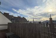 1180! Loftiges, wunderbar sonniges 2-Zimmer DG mit Terrasse Nähe Kutschkermarkt!