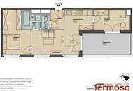 Terrassenwohnung mit Fernwärme und Fußbodenheizung in 1200 Wien – 2 Zimmer, 58 m²