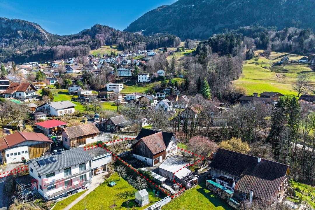 Besondere Gelegenheit: Idyllisch gelegenes Grundstück mit Altbestand in Ruhelage von Hohenems-Reute
