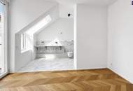 Lichtdurchflutete 3-Zimmer-Dachgeschosswohnung mit zwei Balkonen & ca. 54 m² Dachterrasse nahe Schönbrunn