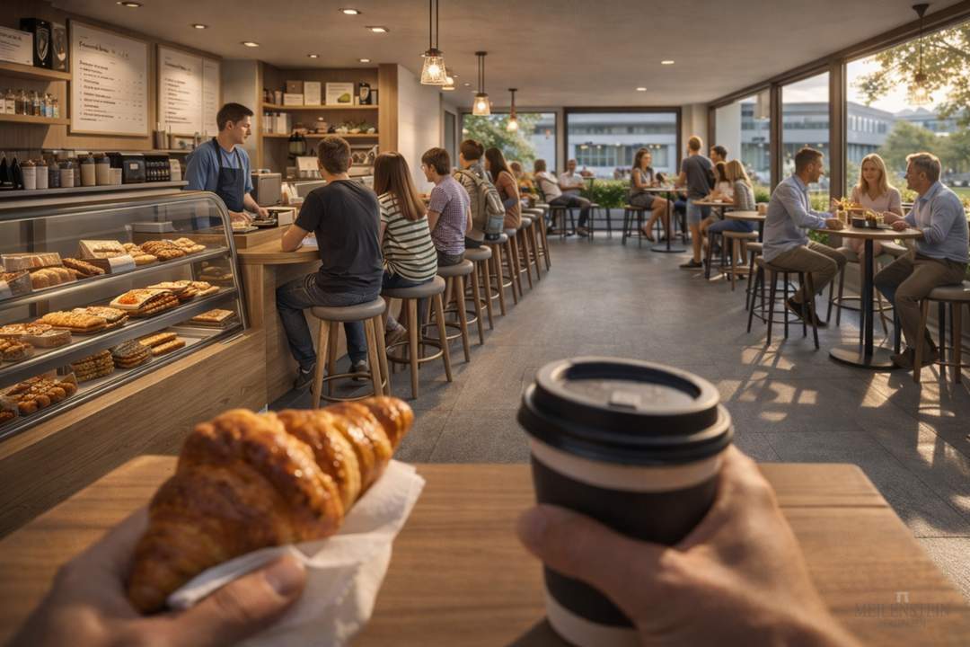 Stehkaffee bei der Volksschule Velden – perfekte Lage für Coffee-to-Go &amp; Snacks