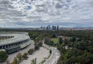 Grünblick über den Prater! Hypermoderes 2 Zimmer Terrassen-Appartment mit traumhafter Aussicht!