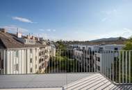 Süd-Terrasse | ERSTBEZUG DG-Wohnung mit 3 Zimmern | über 3m Raumhöhe | Klima &amp; Luftwärmepumpe | Tiefgaragenplatz