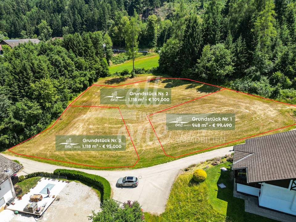 Baugrundstück in Moosburg - Ruhige Lage am Waldrand Nr 3