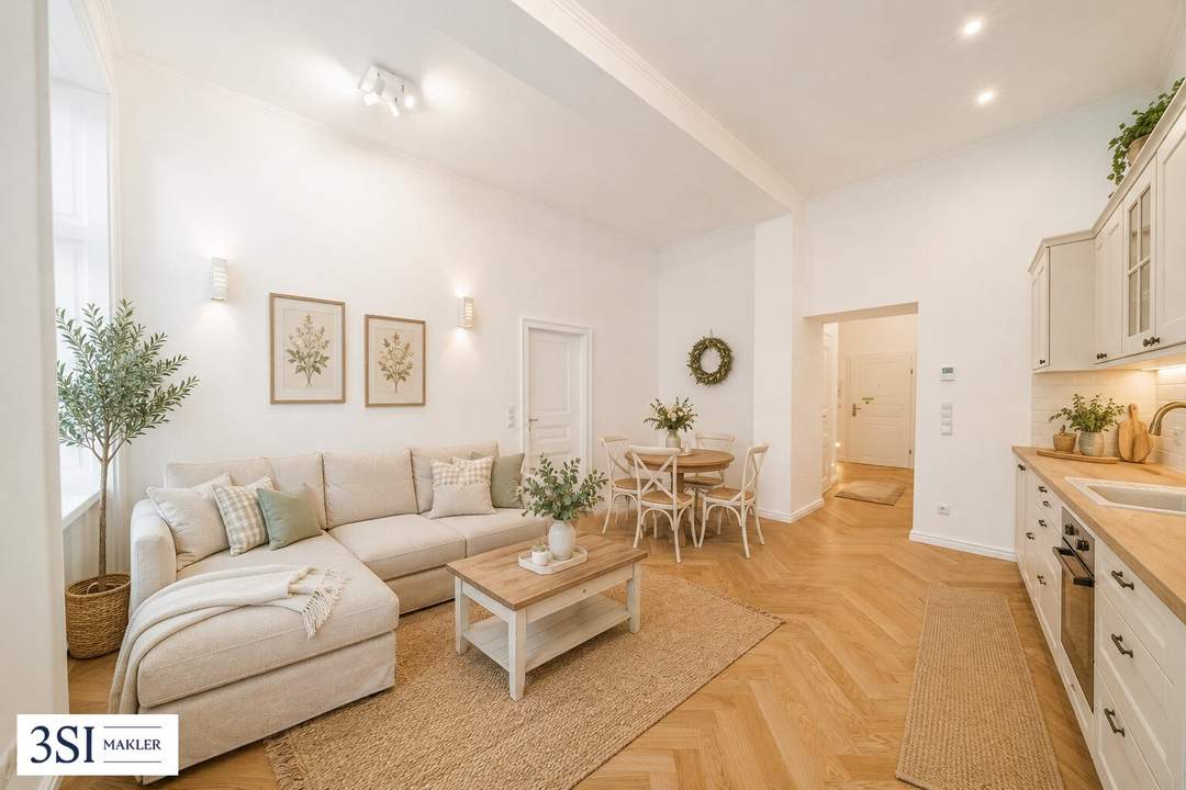 Altbaucharme trifft modernen Erstbezug – 2-Zimmer-Wohnung im 3. Bezirk
