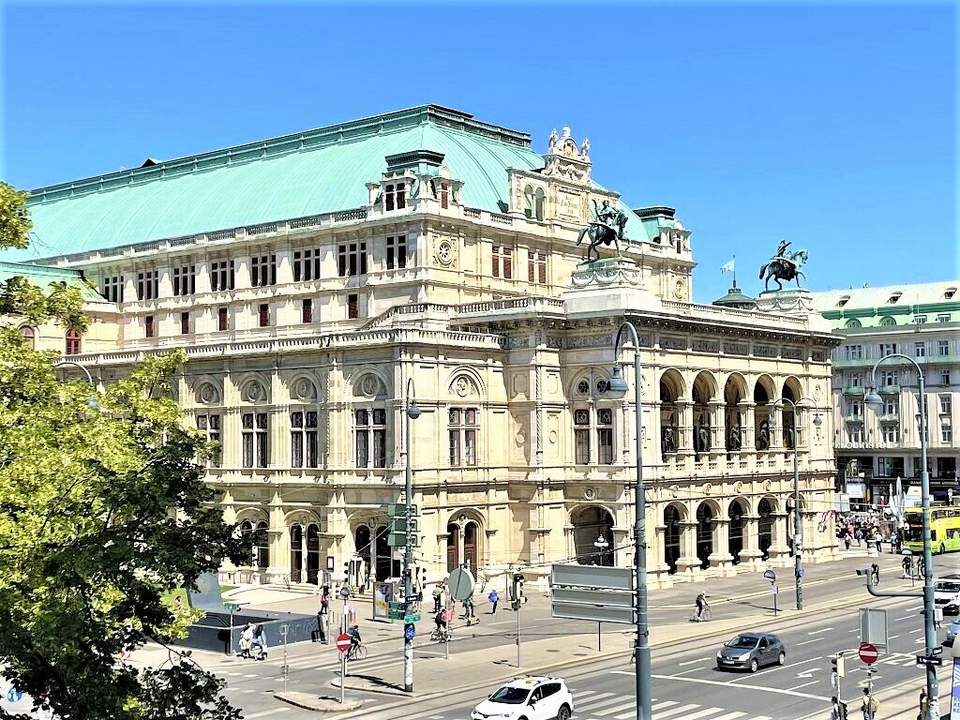 STAATSOPER-NÄHE, klimatisiertes 110 m2 Büro oder Praxis, 3 Zimmer, Extraküche, 2 Bäder, Opernring
