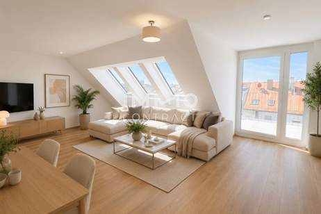 Attraktive Anlageimmobilie in Toplage: 3-Zimmer-Dachgeschoßwohnung mit Terrasse & Weitblick, Wohnung-kauf, 445.600,€, 1120 Wien 12., Meidling