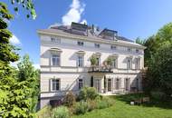 Großzügiger Wohn-Essbereich mit beeindruckender Raumhöhe von 4,4 m in der Villa Seutter | Sanierungsobjekt mit Balkonoption (ca. 11,96m²)