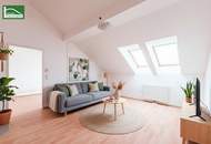 Dachgeschoss-Wohnung mit Abendsonne in Ruhelage nahe U4 Meidling Hauptstraße, U6 und Theresienpark! - JETZT ZUSCHLAGEN
