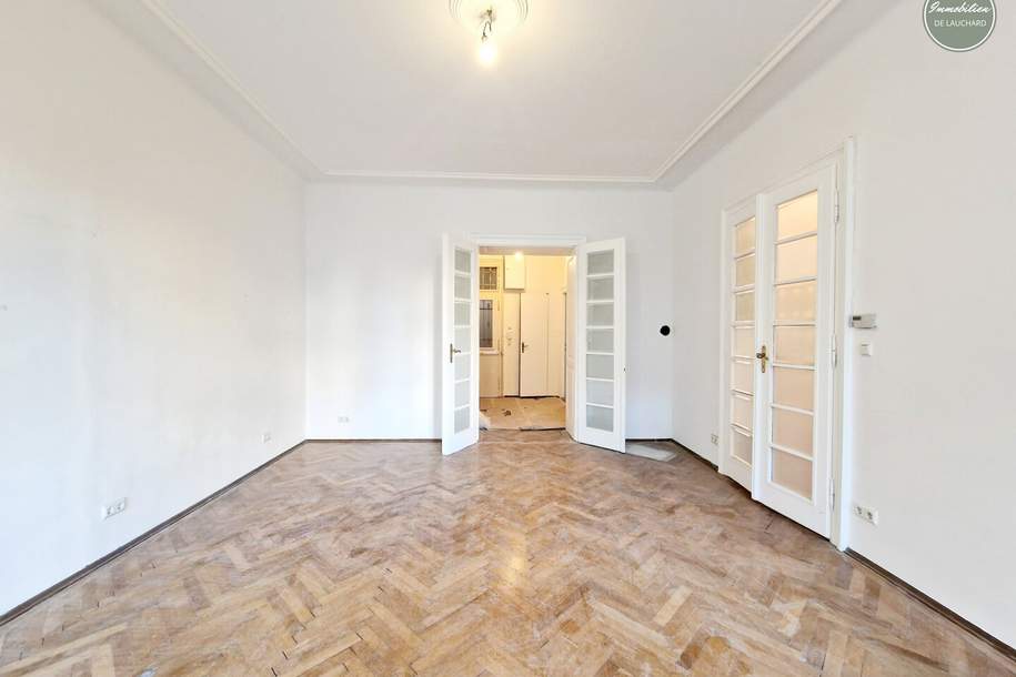 Altbauwohnung mit Erfrischungsbedarf | 3-Zimmerwohnung im Mezzanin (Potential für 4 Zimmer), Wohnung-kauf, 399.000,€, 1090 Wien 9., Alsergrund