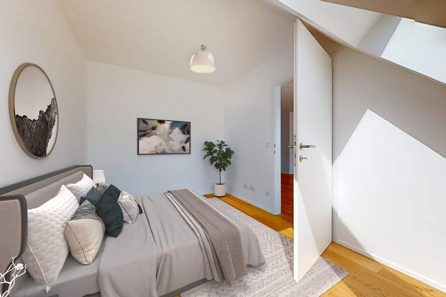 First occupancy! Modern top floor flat with open space in a quiet location, Wohnung-kauf, 448.532,€, 1050 Wien 5., Margareten