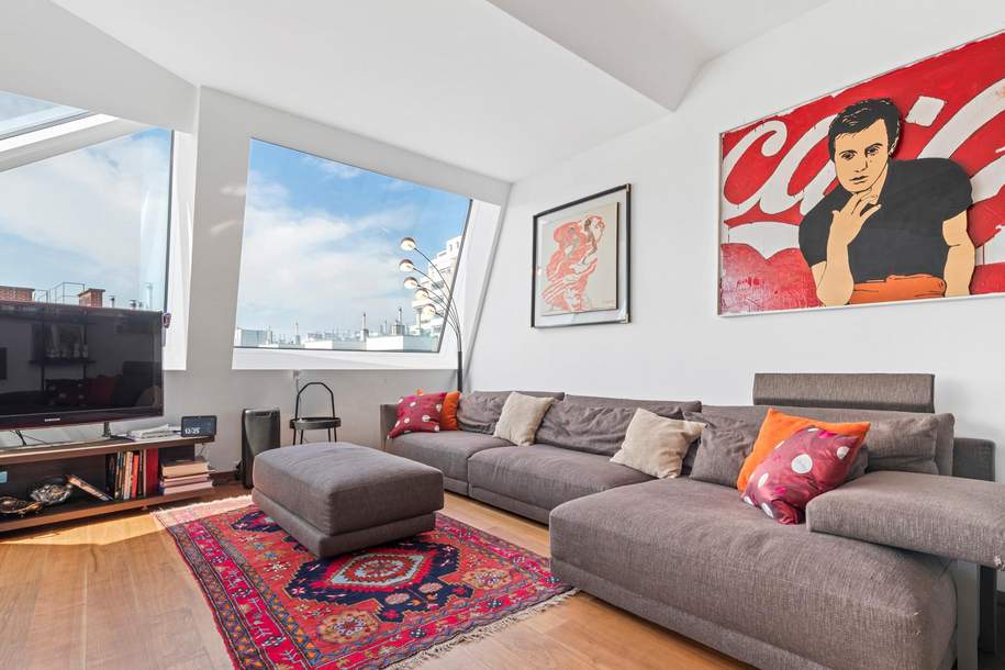 Wohnen über den Dächern Wiens – Maisonette-Highlight mit 3 Aussenflächen mitten im 7. Bezirk!, Wohnung-kauf, 1.300.000,€, 1070 Wien 7., Neubau