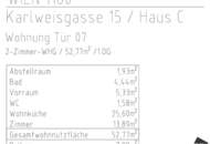 Moderne 2-Zimmer-Neubauwohnung mit Balkon in Ruhelage