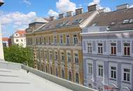 Helle 3-Zimmer Dachgeschosswohnung mit Terrasse nahe U3 Johnstraße/Meiselmarkt