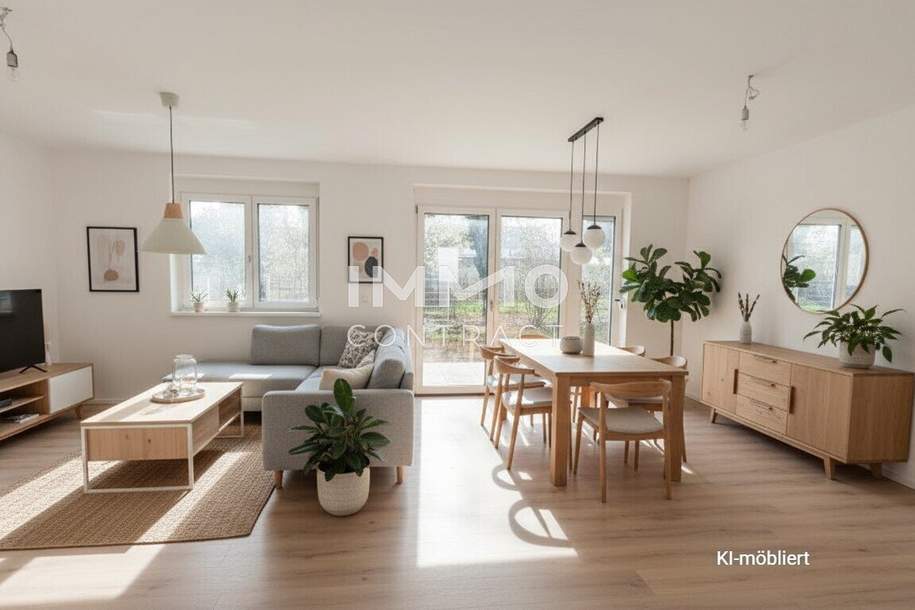 Großzügige Doppelhaushälfte im Erstbezug mit tollem Garten in attraktiver Lage - Mietkauf!, Haus-miete, 1.392,99,€, 2490 Wiener Neustadt(Land)