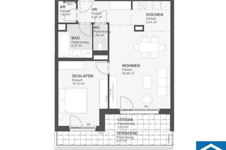 Vorsorgen mit Komfort und Qualität: Das Projekt "Bonsai", Wohnung-kauf, 435.600,€, 1220 Wien 22., Donaustadt