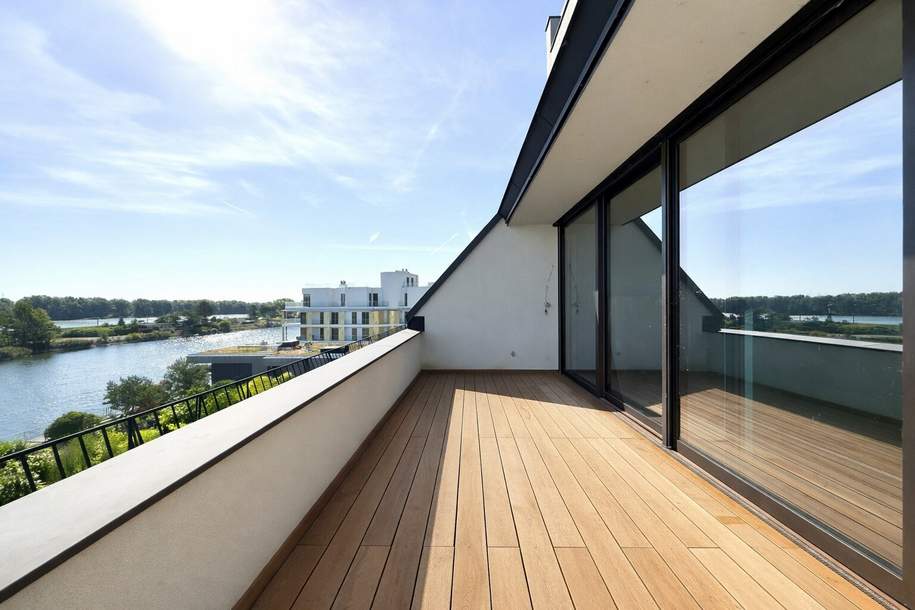 ERSTBEZUG MIT BADESTEG AM WASSER: Ruhelage mit Fernblick über die Donau I großzügige Terrassen &amp; geräumige Wohnküche, Wohnung-kauf, 1.790.000,€, 1190 Wien 19., Döbling