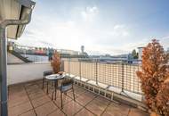 STAATSOPER-BLICK, klimatisiertes 110 m2 Dachgeschoss mit 20 m2 Terrasse, 3 Zimmer, Extraküche, 2 Bäder, Möblierung möglich