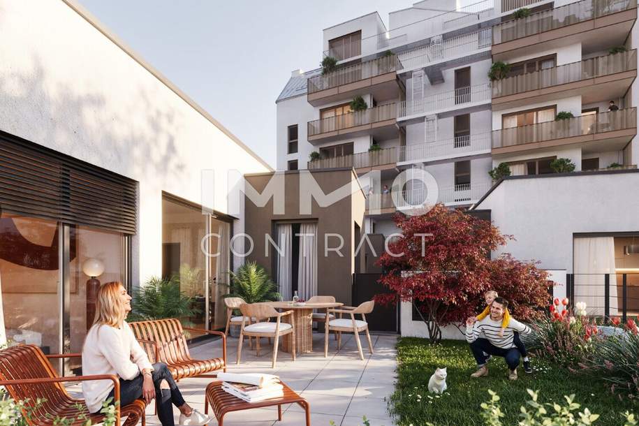 Traum Haus im Innenhof - Moderne 3-Zimmer-Wohnung mit Garten im ERSTBEZUG, Haus-kauf, 435.800,€, 1220 Wien 22., Donaustadt