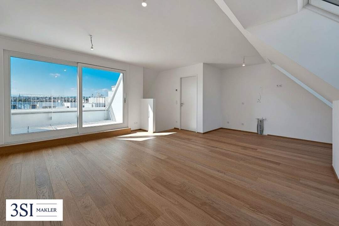 The Temptation: Familienfreundliches Dachgeschoß mit Terrasse und Grünblick nahe dem Kutschkermarkt