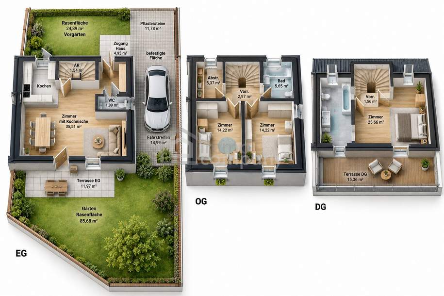 Ideales Zuhause für ein glückliches Familienleben! Wunderschöne Aussicht und eine großartige Lage! 21.Bezirk, Haus-kauf, 755.000,€, 1210 Wien 21., Floridsdorf