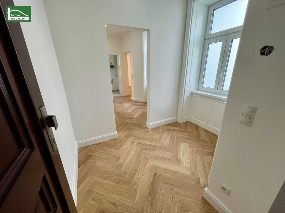 Altbau-Charme - topsanierte Wohnung in begehrter Lage - Nähe Vorgartenmarkt. Bewilligter Balkon. - WOHNTRAUM