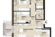 Familienhit - Moderne 3-Zimmer-Wohnung mit großzügigem Wohnbereich und optimaler Raumaufteilung