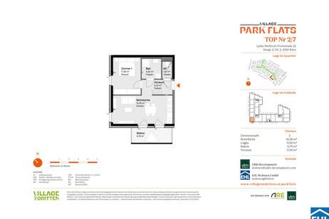 Anlage mit Potenzial: Modernes Wohnen in den PARK FLATS im 3. Bezirk, Wohnung-kauf, 180.000,€, 1030 Wien 3., Landstraße