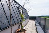 Fantastischer Weitblick in toller Lage - 72,36m² DG-Wohnung mit 37,60m² Dachterrasse und überdachten Parkplatz!