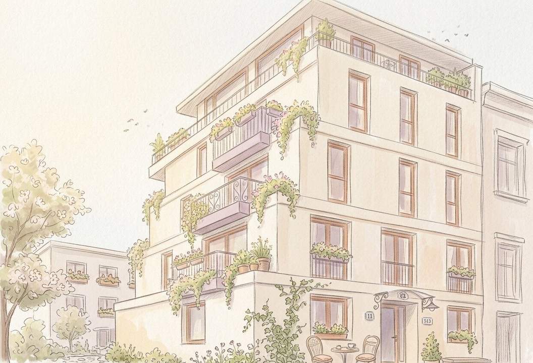 GRAZ - Gries - PENTHOUSE mit Flussblick und 3 Zimmern - NEU 76m² + 35m² MegaTerrasse im 4.OG - Nähe Augarten - Honorarfrei - 8,5% Baustart AKTION