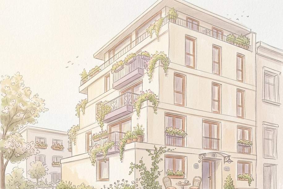 GRAZ - Gries - PENTHOUSE mit Flussblick und 3 Zimmern - NEU 76m² + 35m² MegaTerrasse im 4.OG - Nähe Augarten - Honorarfrei - 8,5% Baustart AKTION, Wohnung-kauf, 334.149,€, 8020 Graz(Stadt)