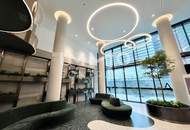 Wunderbares Studio (Neubau, Erstbezug) mit Top-Aussicht Neue Donau: Gym, Spa, Pool, Lounges im Haus