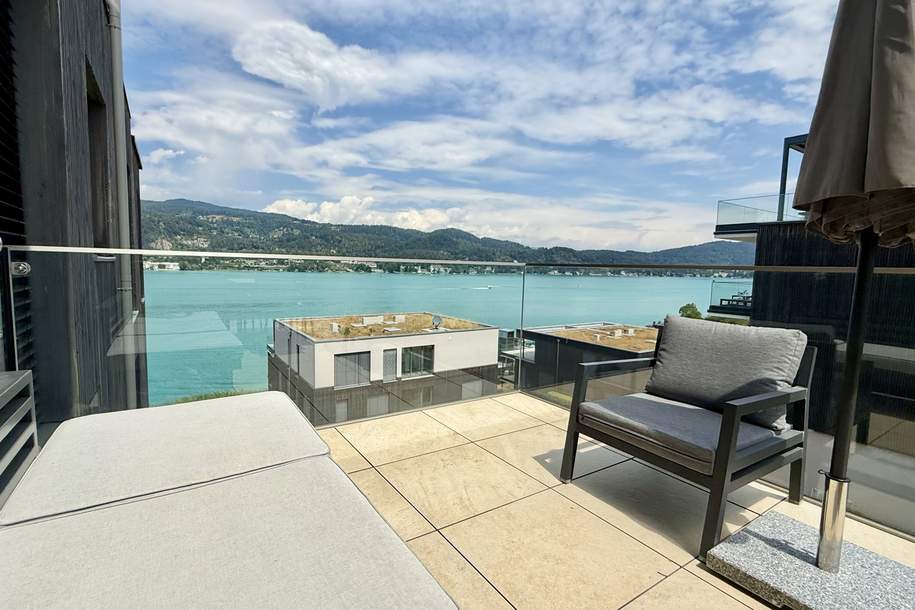 Dellach / Wörthersee: Mini-Seewohnung mit mega Seeblickterrasse & Garage, Anleger-geeignet, Wohnung-kauf, 635.000,€, 9082 Klagenfurt Land
