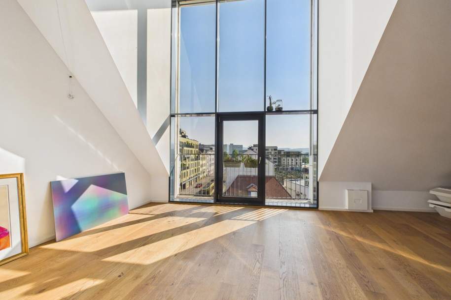 Linz/Urfahr: PENTHOUSEWOHNUNG der Superlative, ca. 95m² Wfl. mit Galerie und großer Terrasse, Wohnung-miete, 1.425,26,€, 4040 Linz(Stadt)