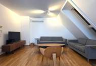 VOLLMÖBLIERTE DG-Wohnung mit westseitiger Terrasse ++ Eine Ebene ++ AB AUGUST!!