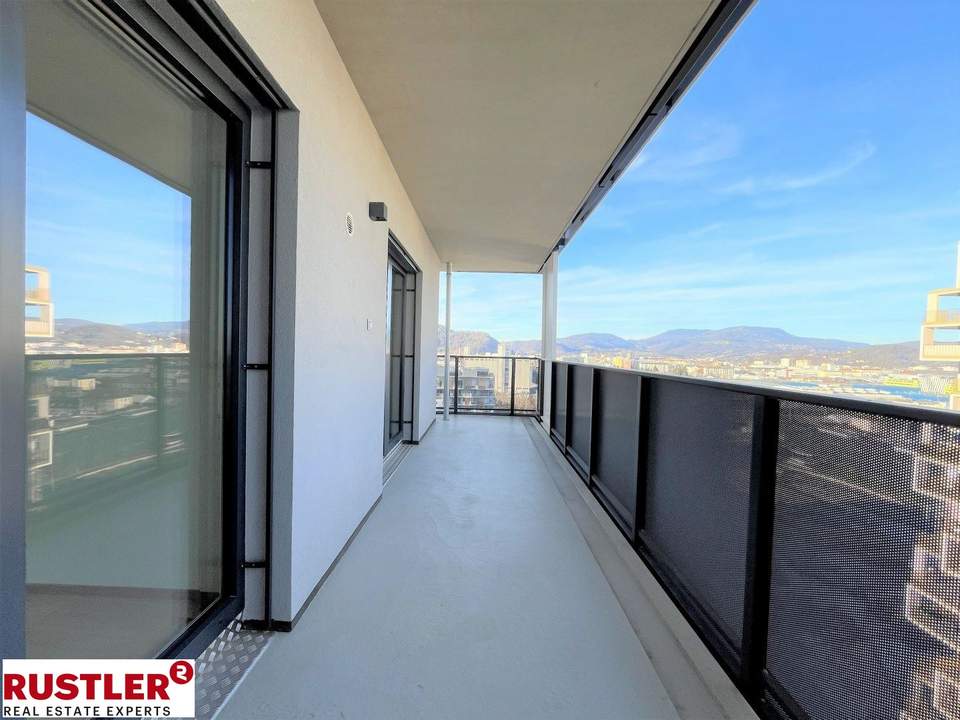 Skyline-Blick | Moderne 3-Zimmer-Wohnung mit Balkon