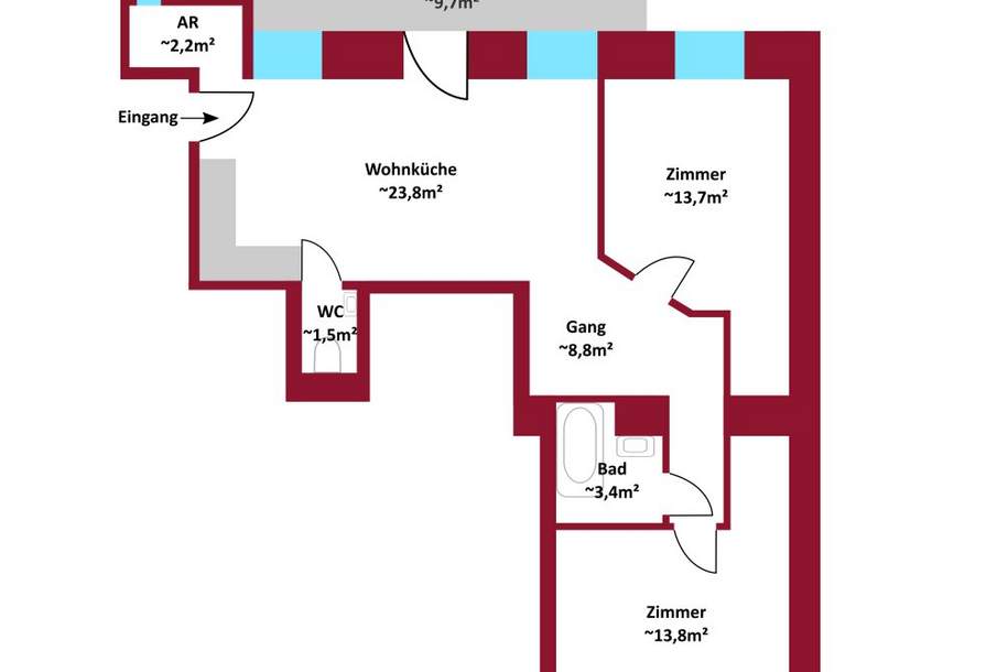 Erstbezug: ca. 10m2 großer Balkon, Luftwärmepumpe, Fußbodenheizung I Sonderwünsche / Raumgestaltung in aktueller Bauphase noch möglich I, Wohnung-kauf, 443.000,€, 1100 Wien 10., Favoriten